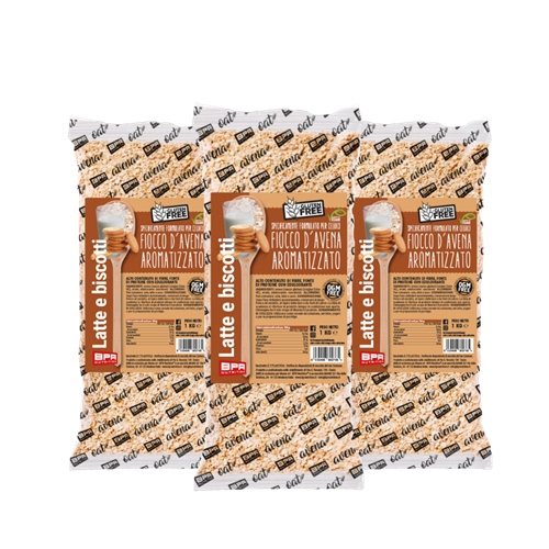 Kit 3 Fiocchi Latte e Biscotti Senza Glutine